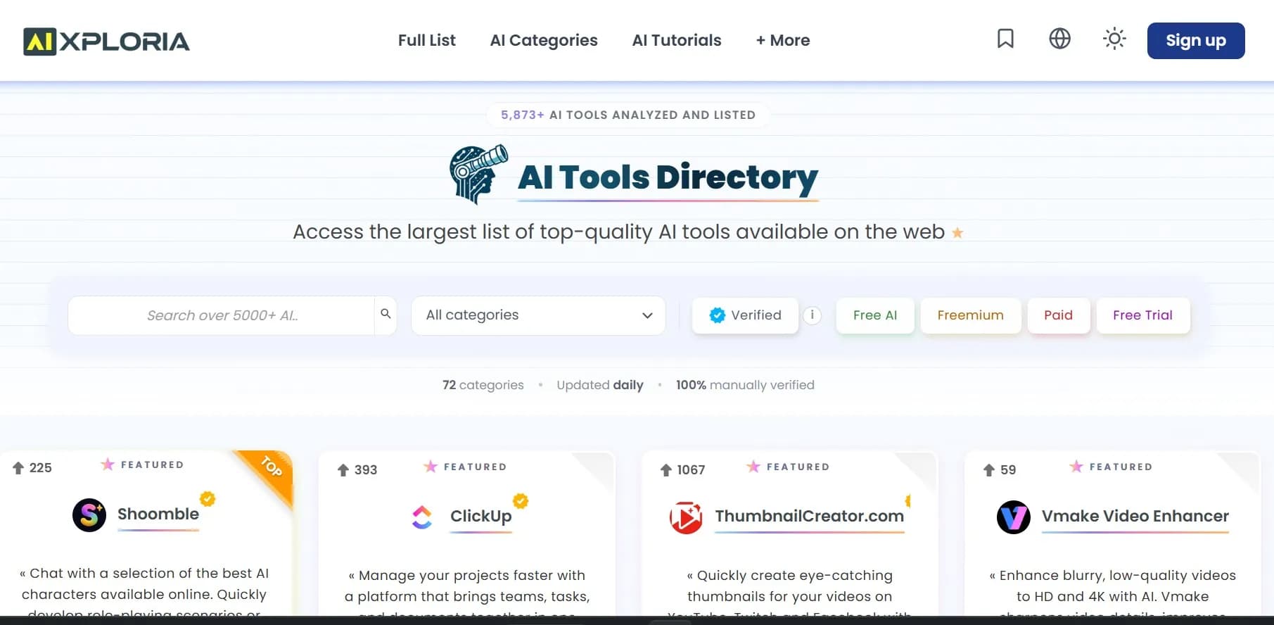 AIxploria AI tool directory submission pricing and submission interface screenshot 2026