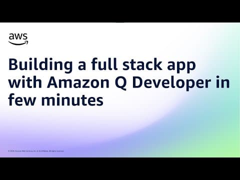 Amazon Q Developer video thumbnail
