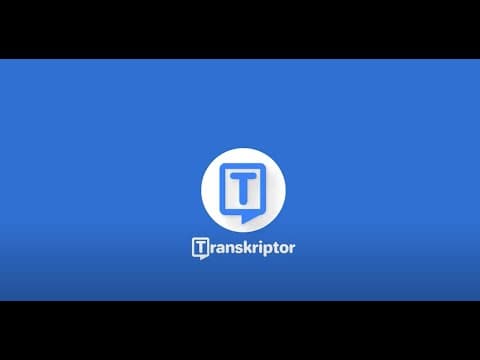 Transkriptor video thumbnail