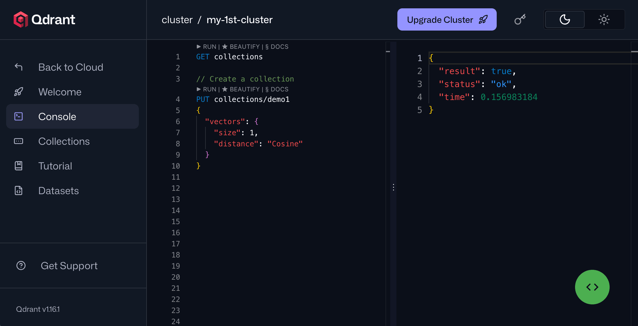 Qdrant screenshot 2