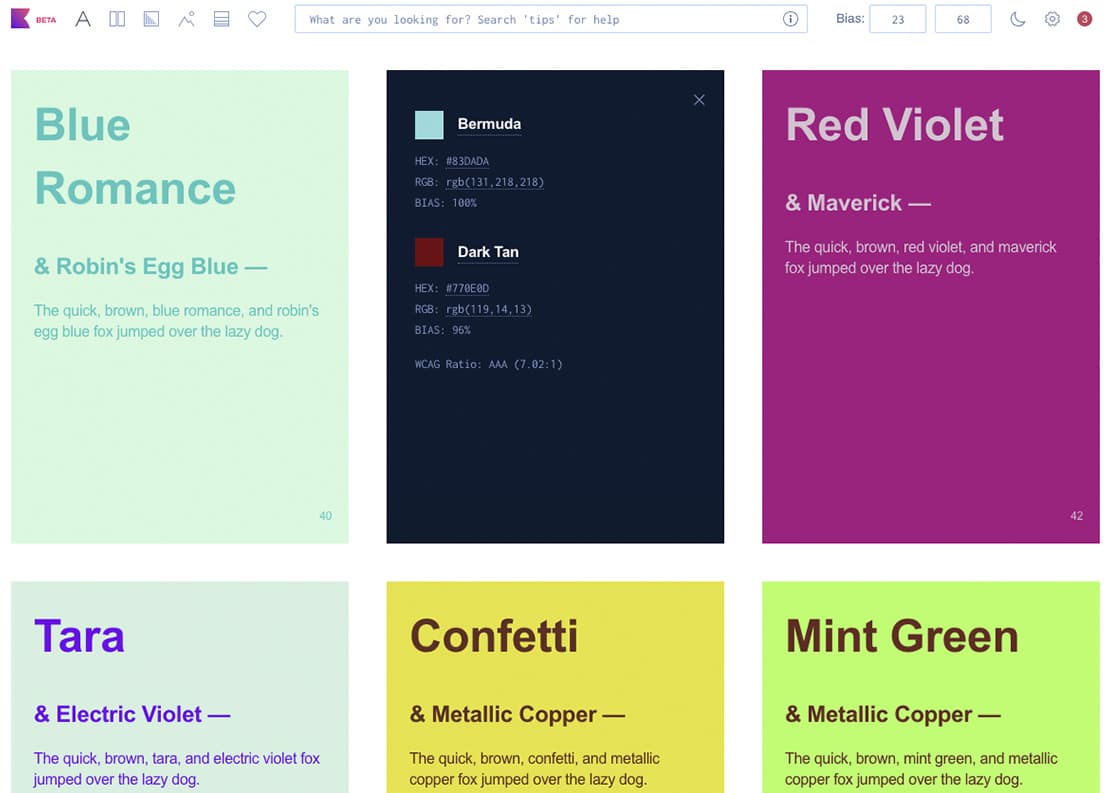 Khroma AI Designer Tool Workspace UI Preview