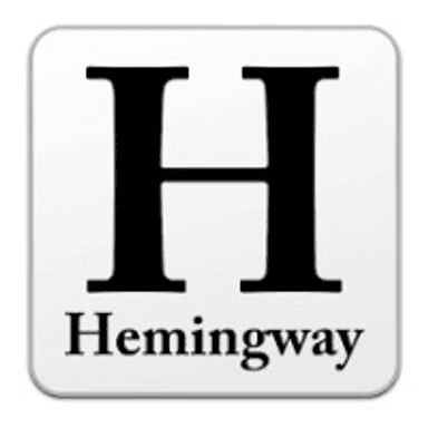 Hemingway Editor official logo — AI writing clarity tool for readability scoring, passive voice detection, and bold clear writing