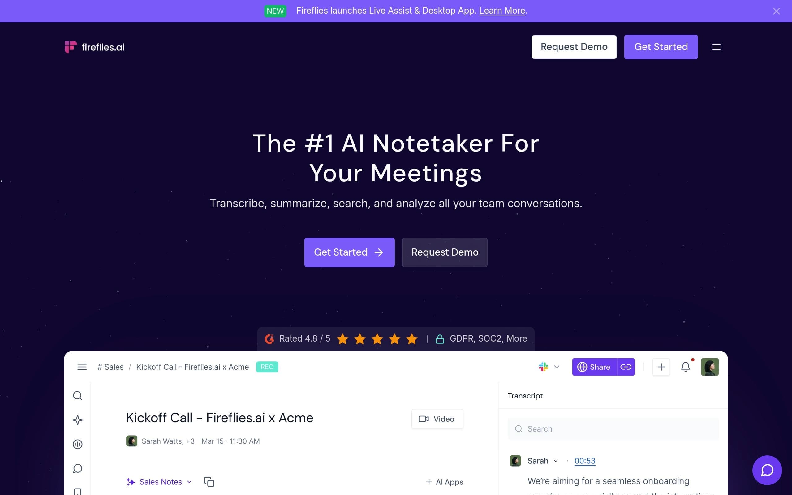 Fireflies.ai screenshot 2
