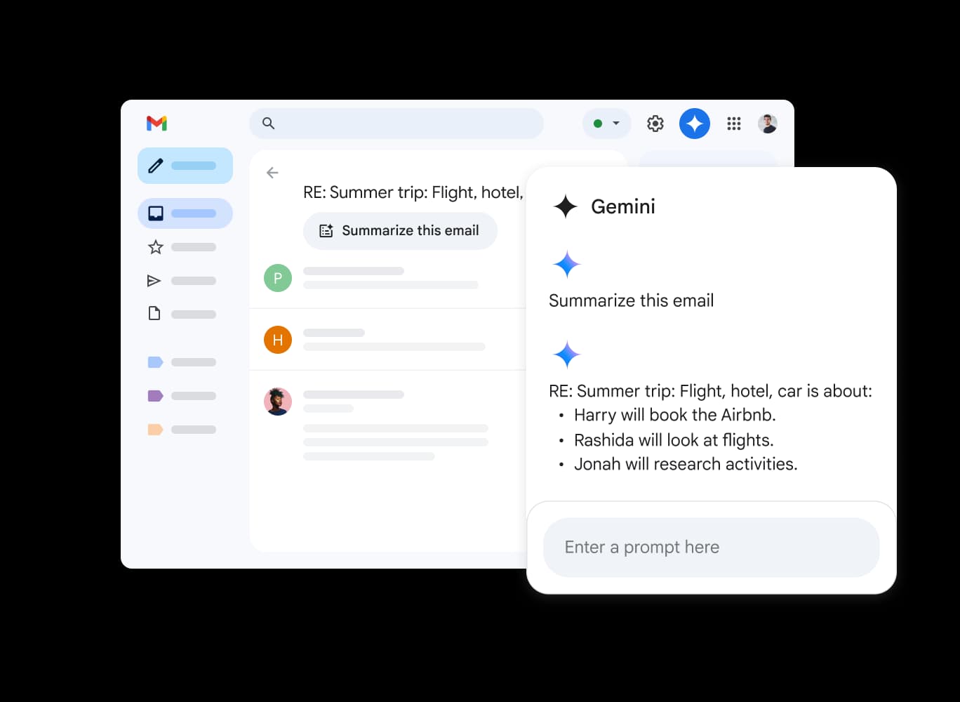 Gemini in Gmail screenshot 2