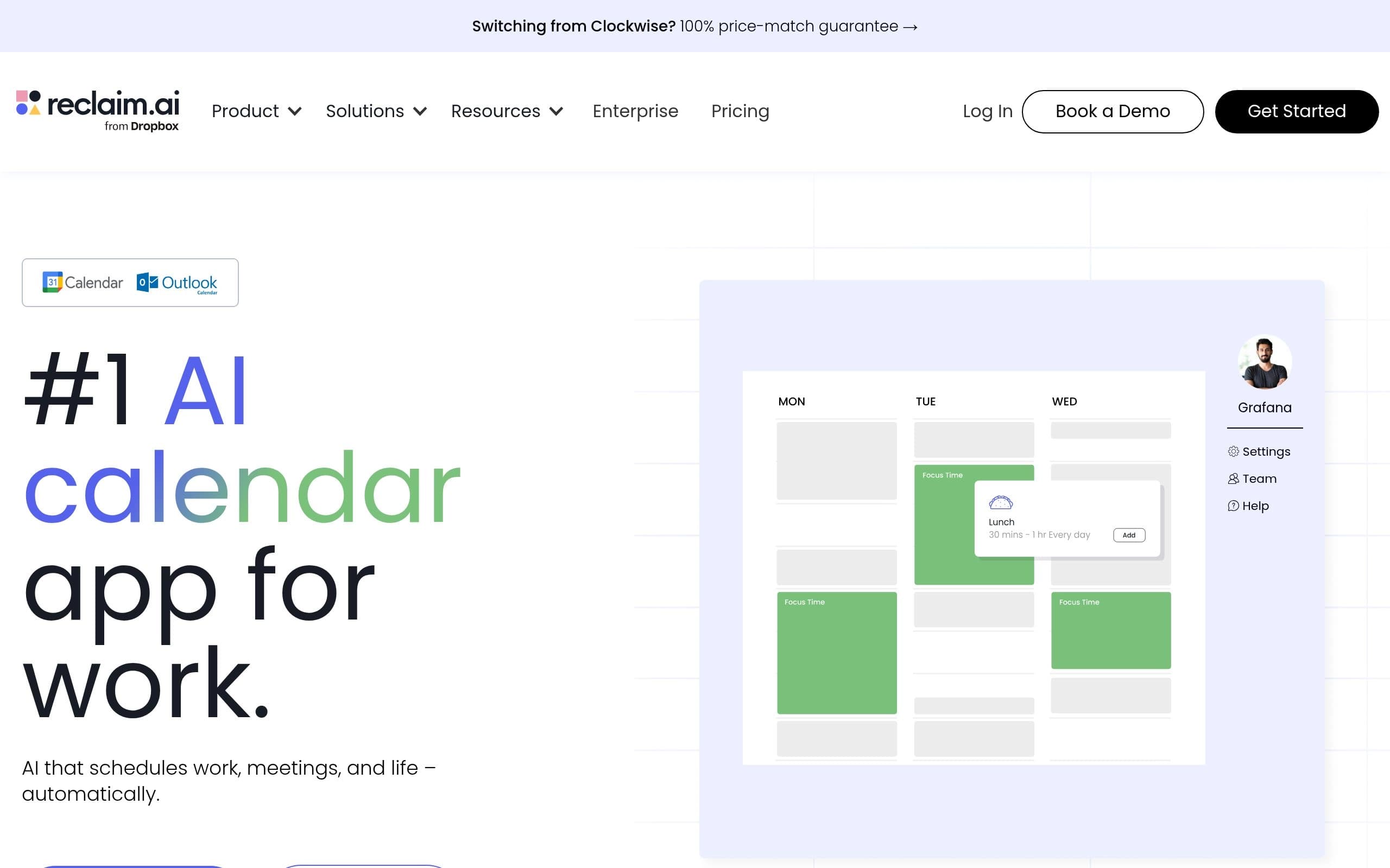 Reclaim.ai screenshot 1