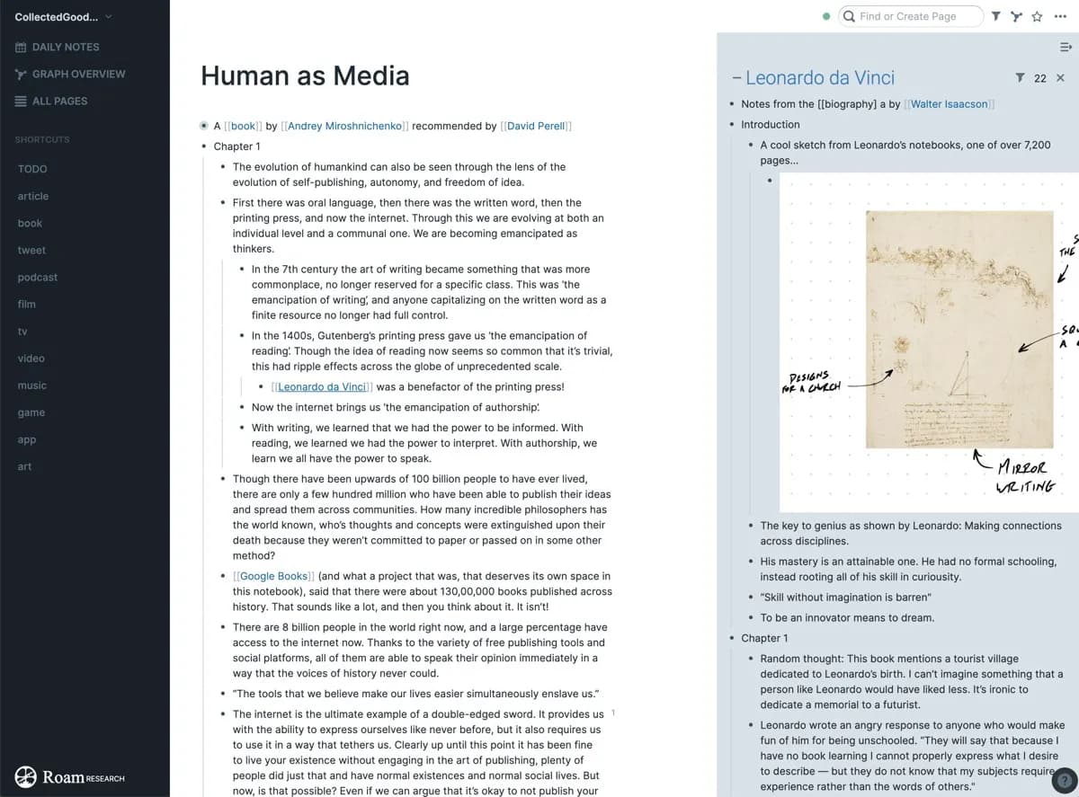 Roam Research screenshot 6