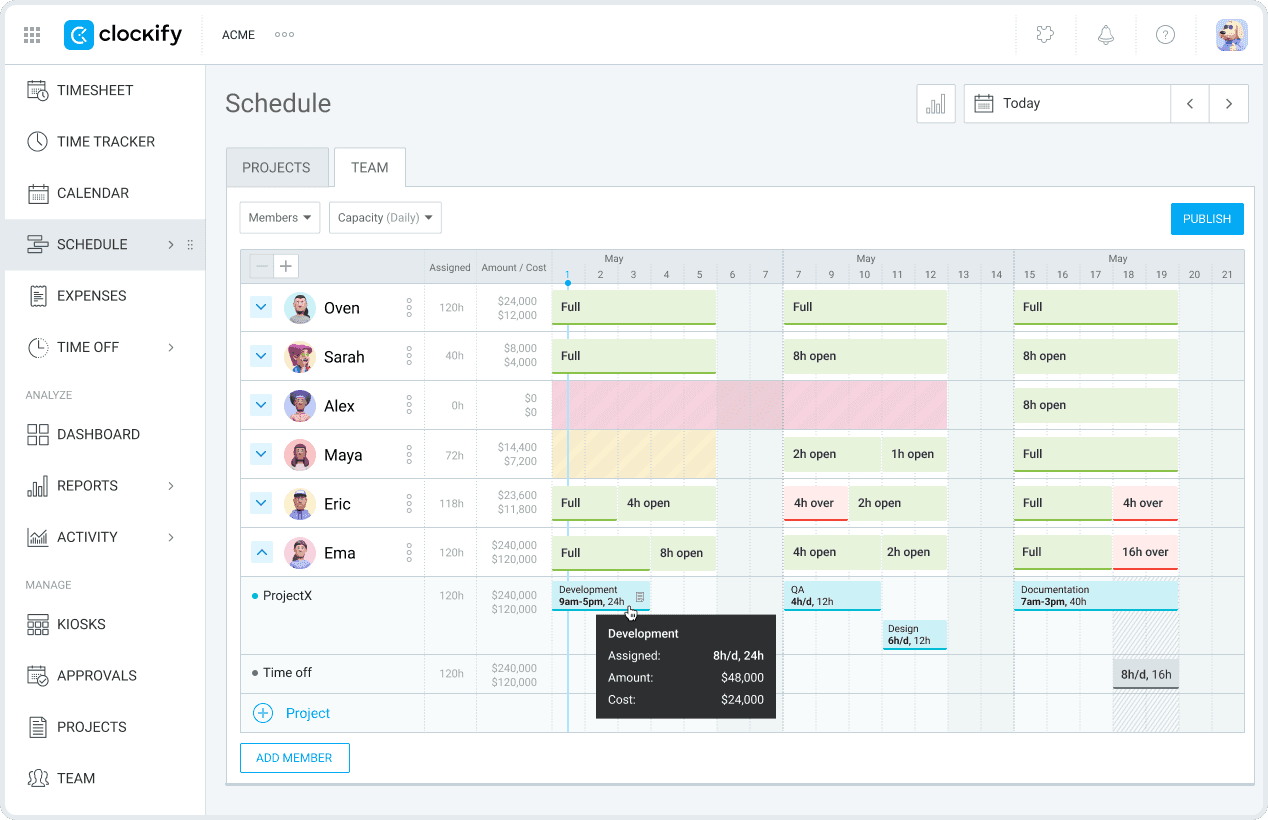 Clockify screenshot 4