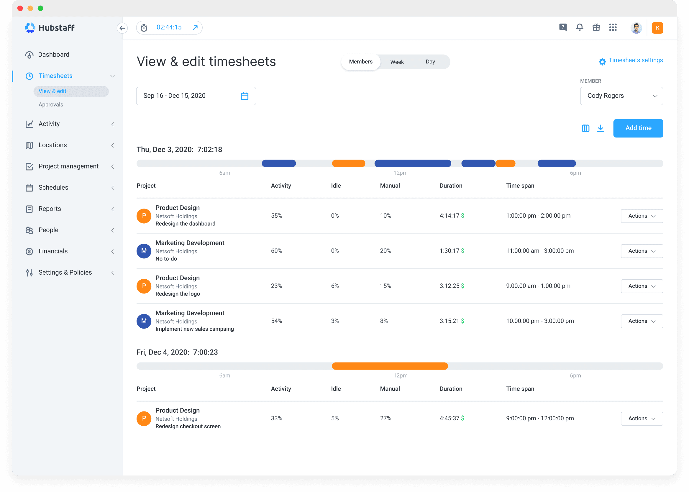 Hubstaff screenshot 5