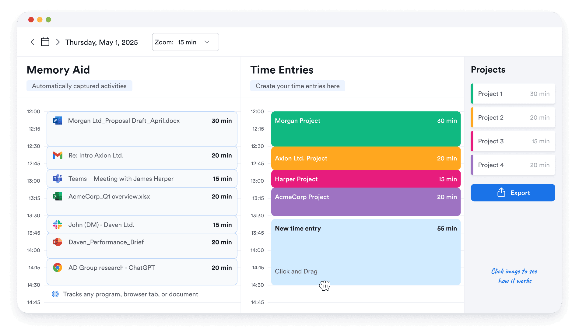 Memtime screenshot 2