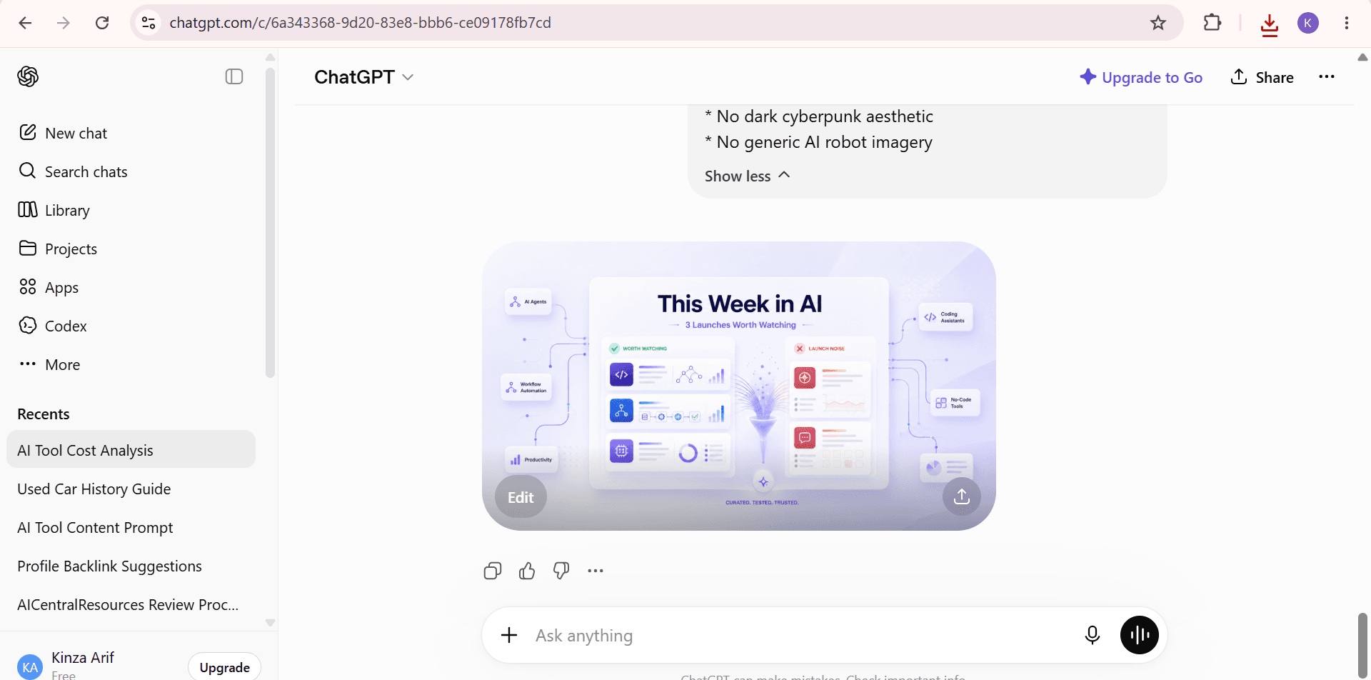 ChatGPT screenshot 2