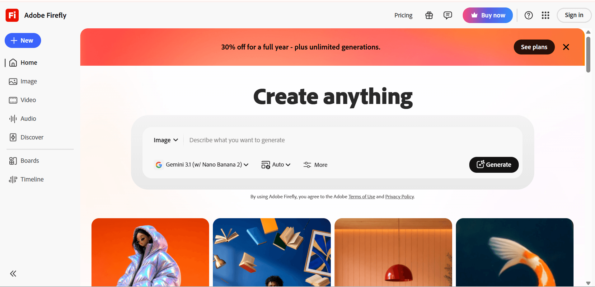 Adobe Firefly screenshot 2