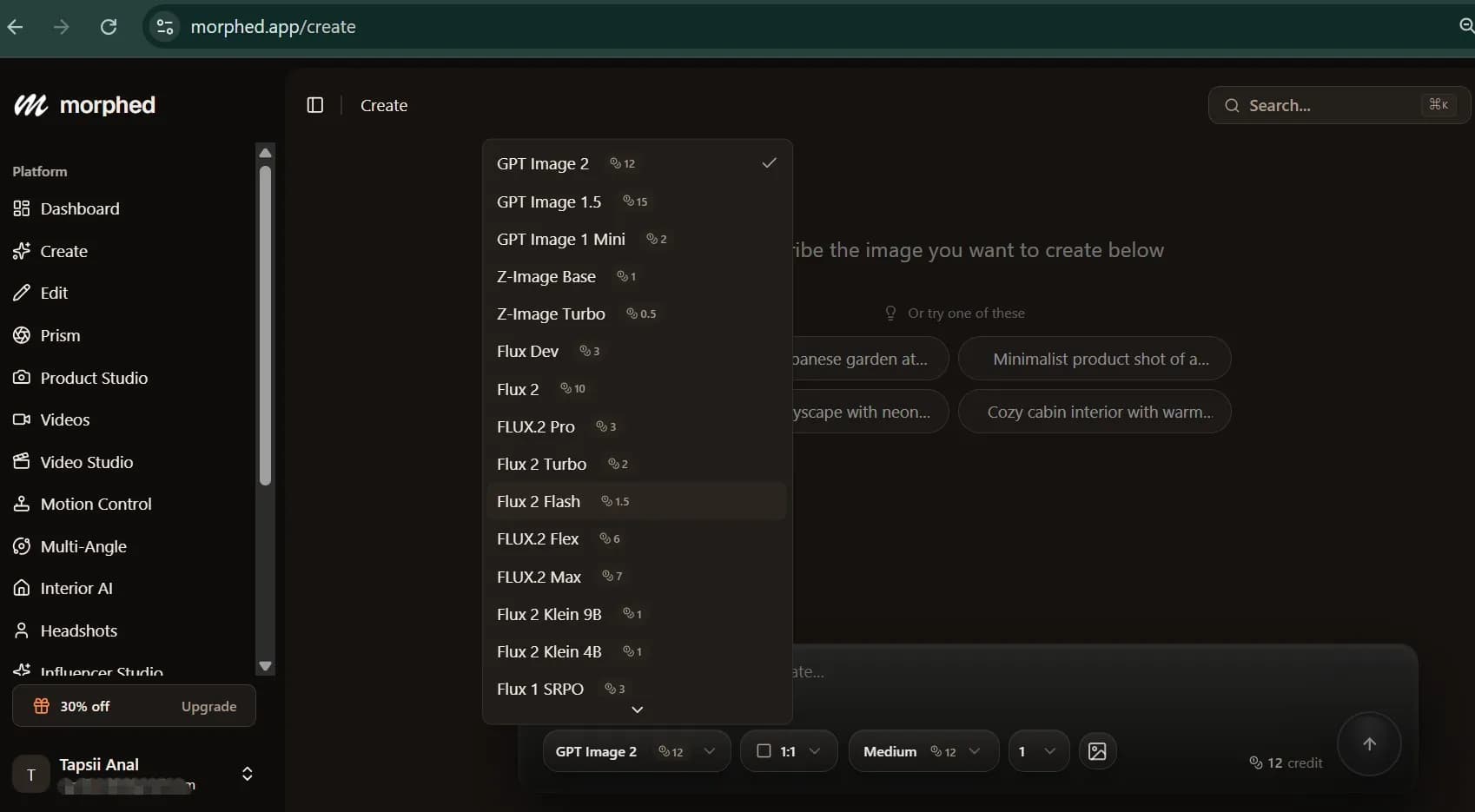 Morphed AI screenshot 2
