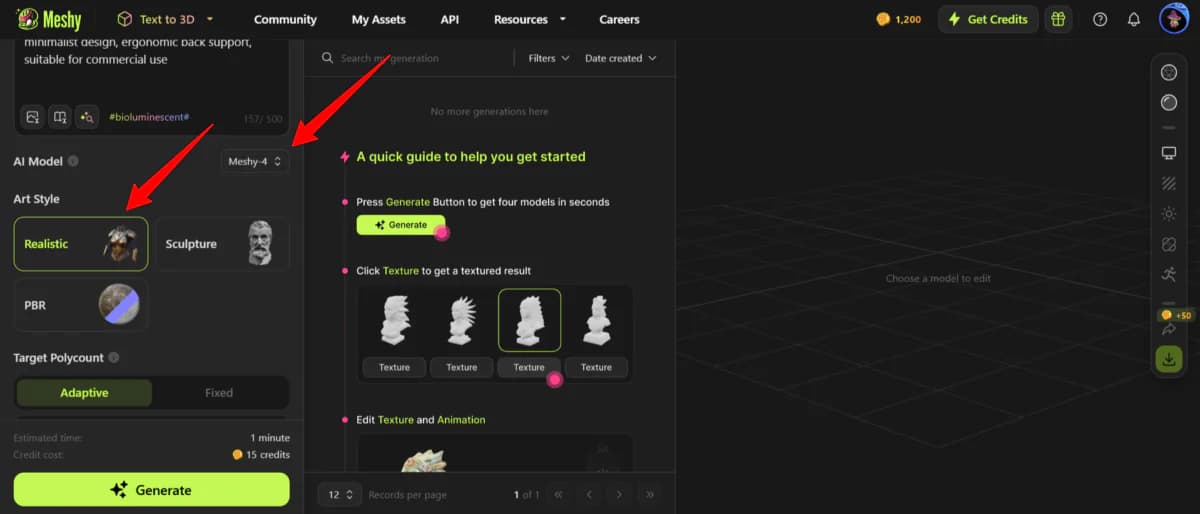 Meshy AI screenshot 3