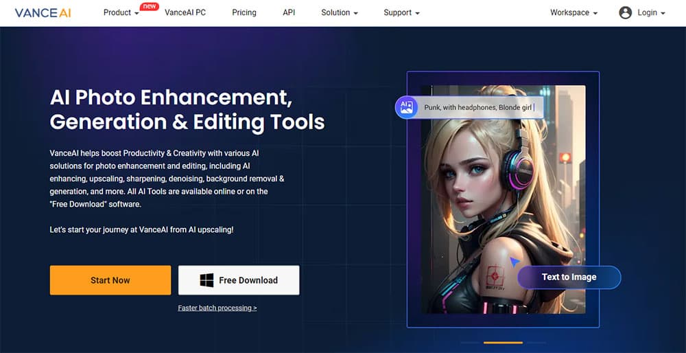 VanceAI screenshot 2