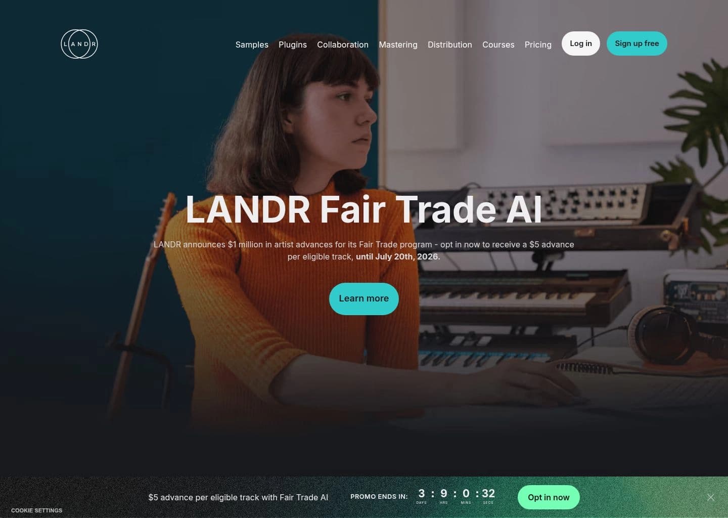 LANDR screenshot 2