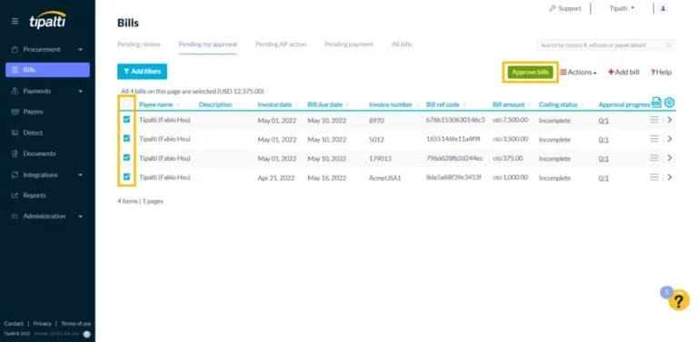 Tipalti screenshot 4
