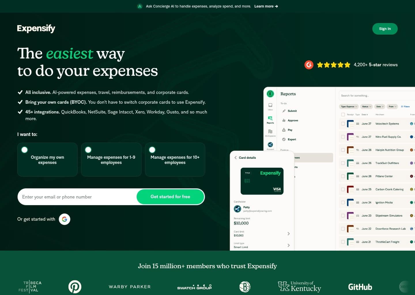 Expensify screenshot 3
