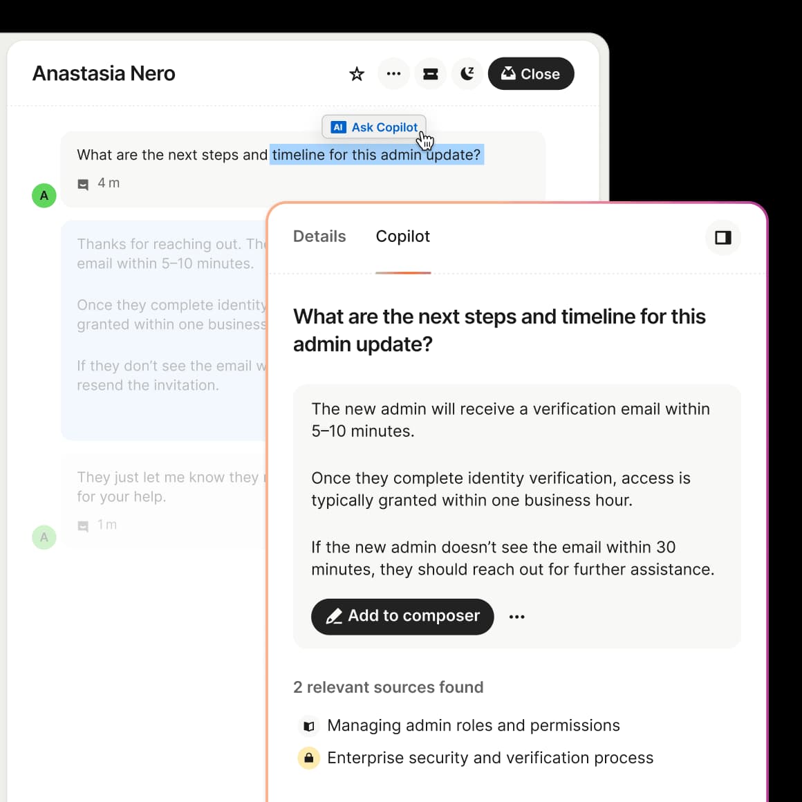 Intercom screenshot 3