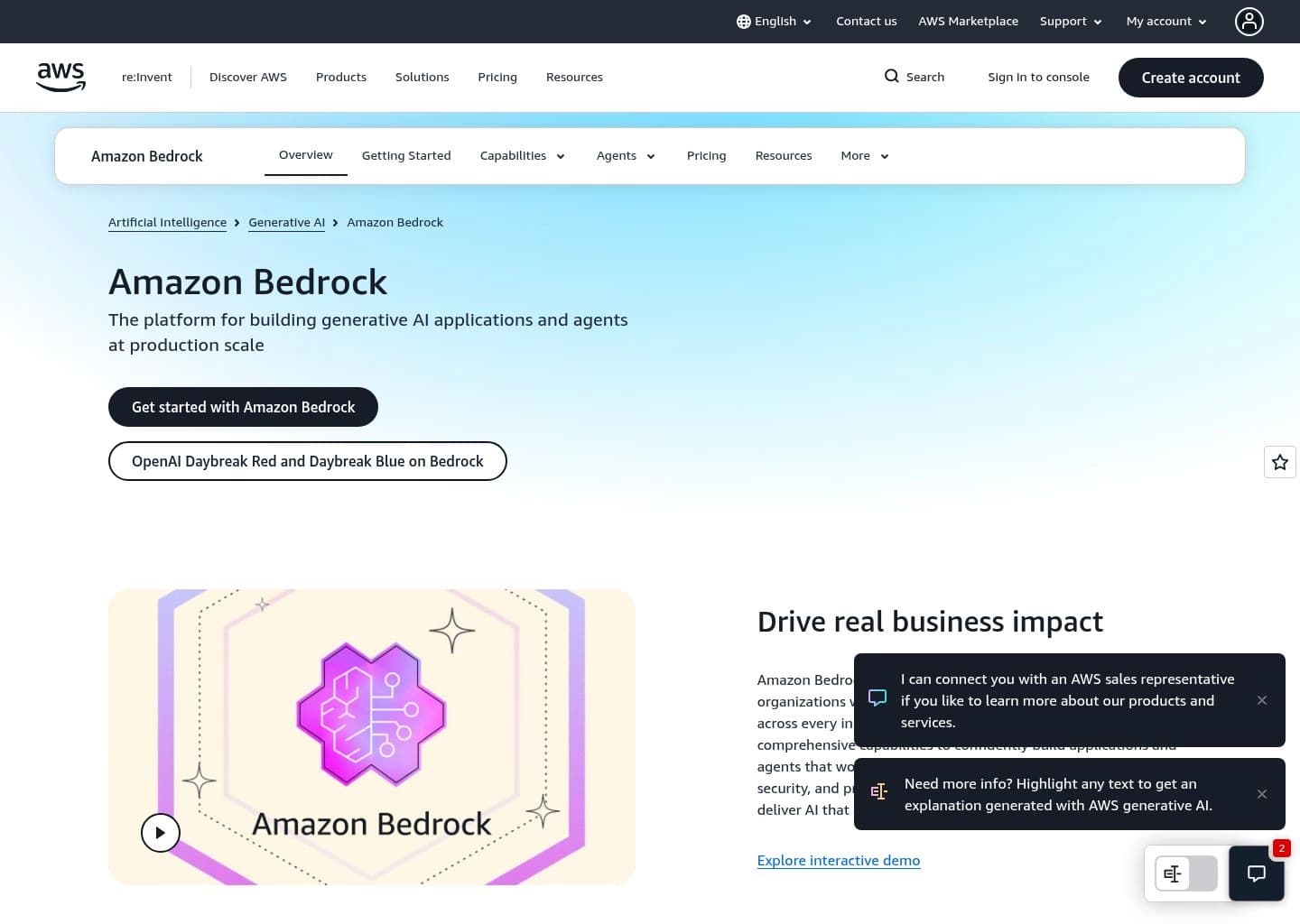 Amazon Bedrock screenshot 3