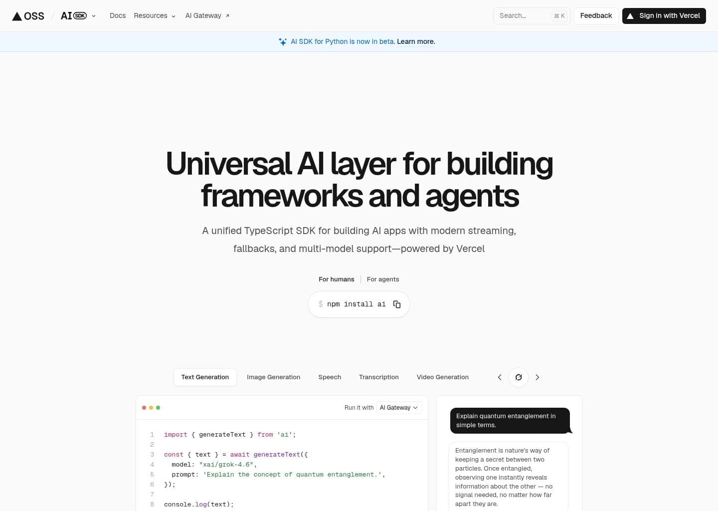 Vercel AI SDK screenshot 4