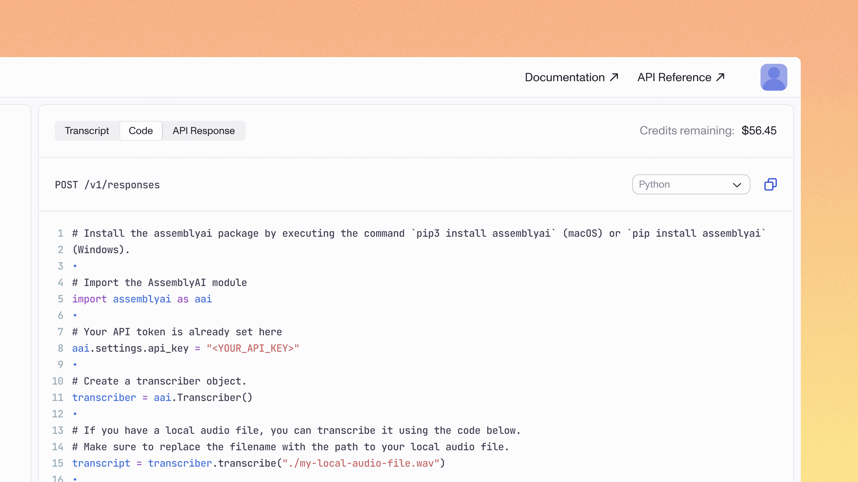 AssemblyAI screenshot 2