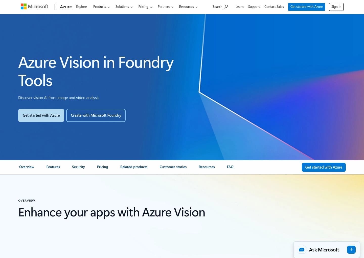 Azure AI Vision screenshot 1