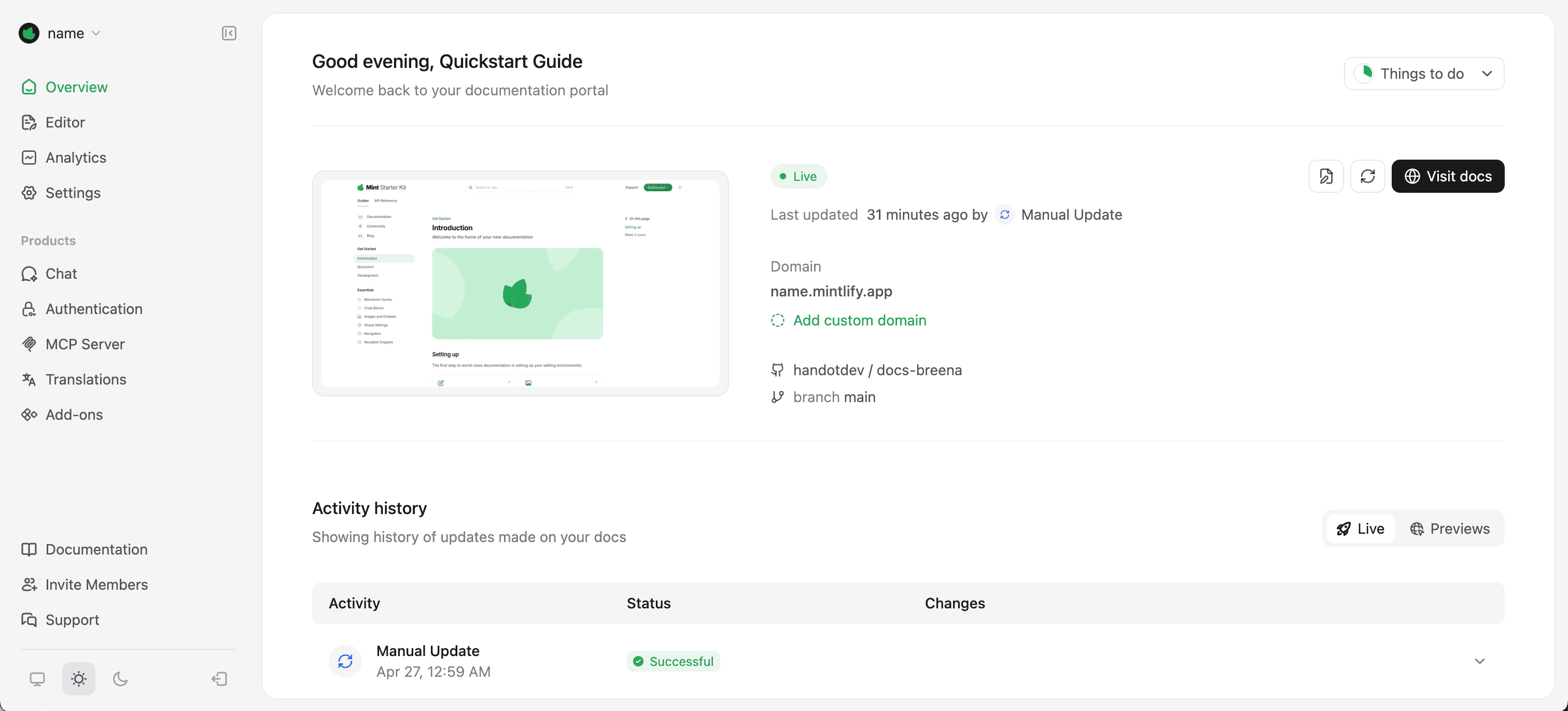 Mintlify screenshot 4