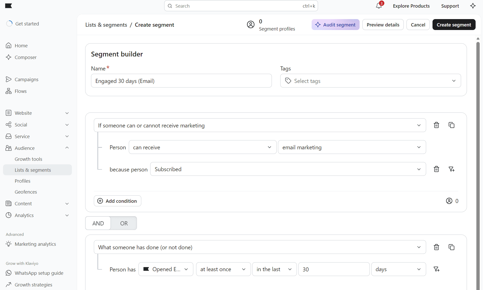 Klaviyo screenshot 7