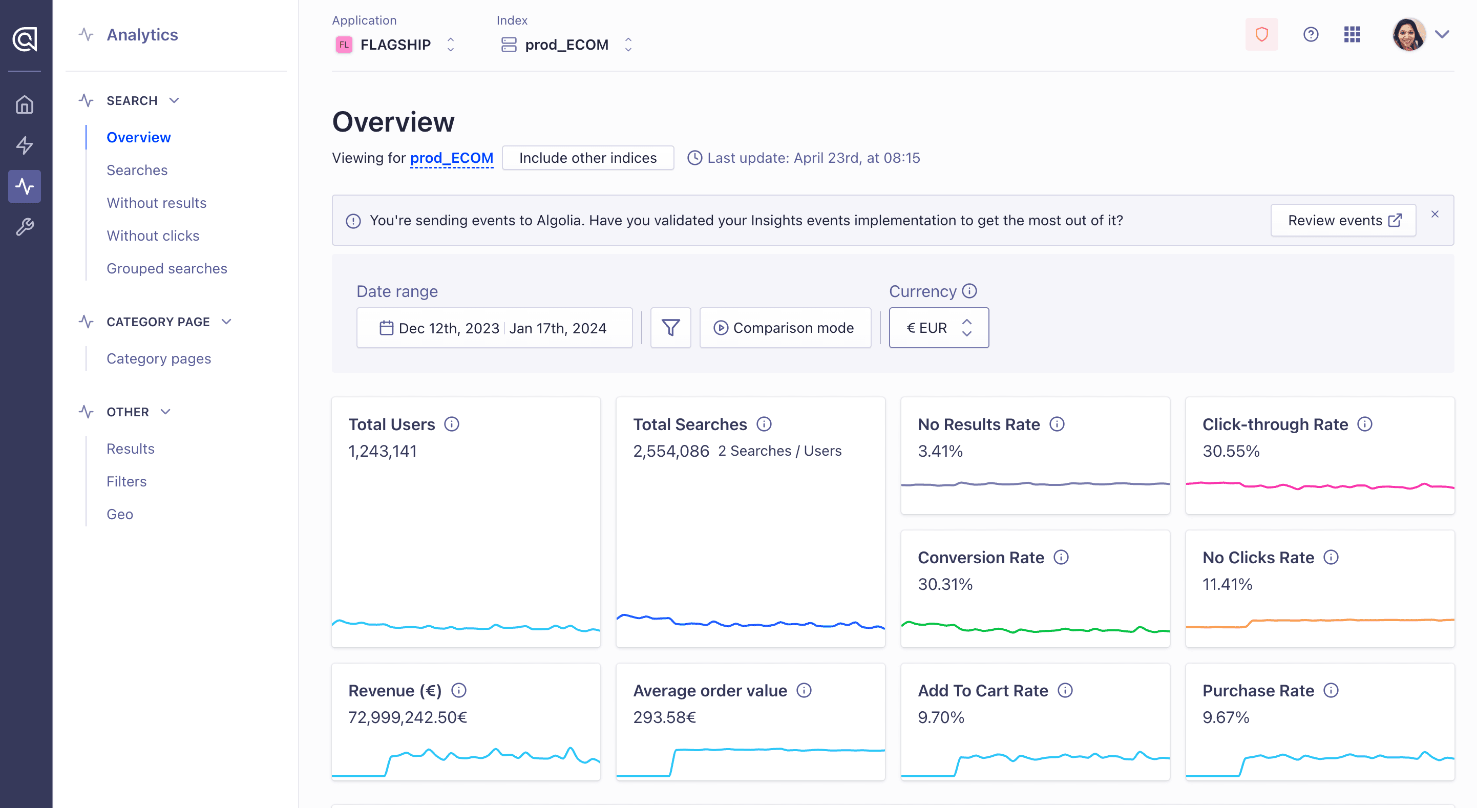 Algolia screenshot 4