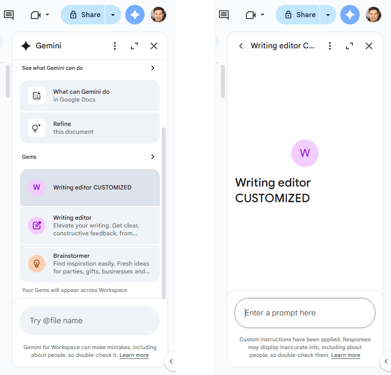 Google Gemini screenshot 7