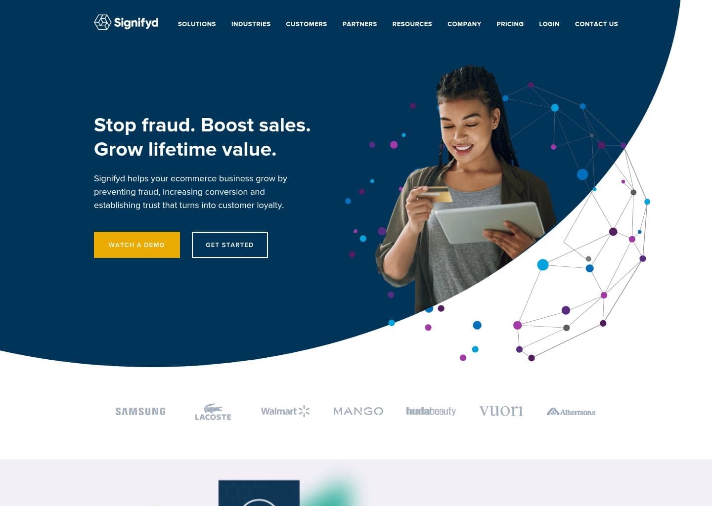 Signifyd Workspace Preview Signifyd user interface dashboard preview - Top Forter alternative
