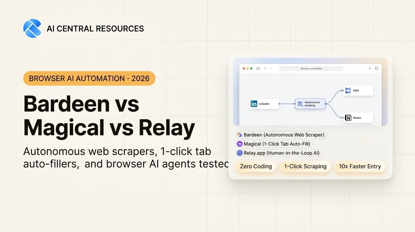 Bardeen vs Magical vs Relay (2026): Browser AI Automation