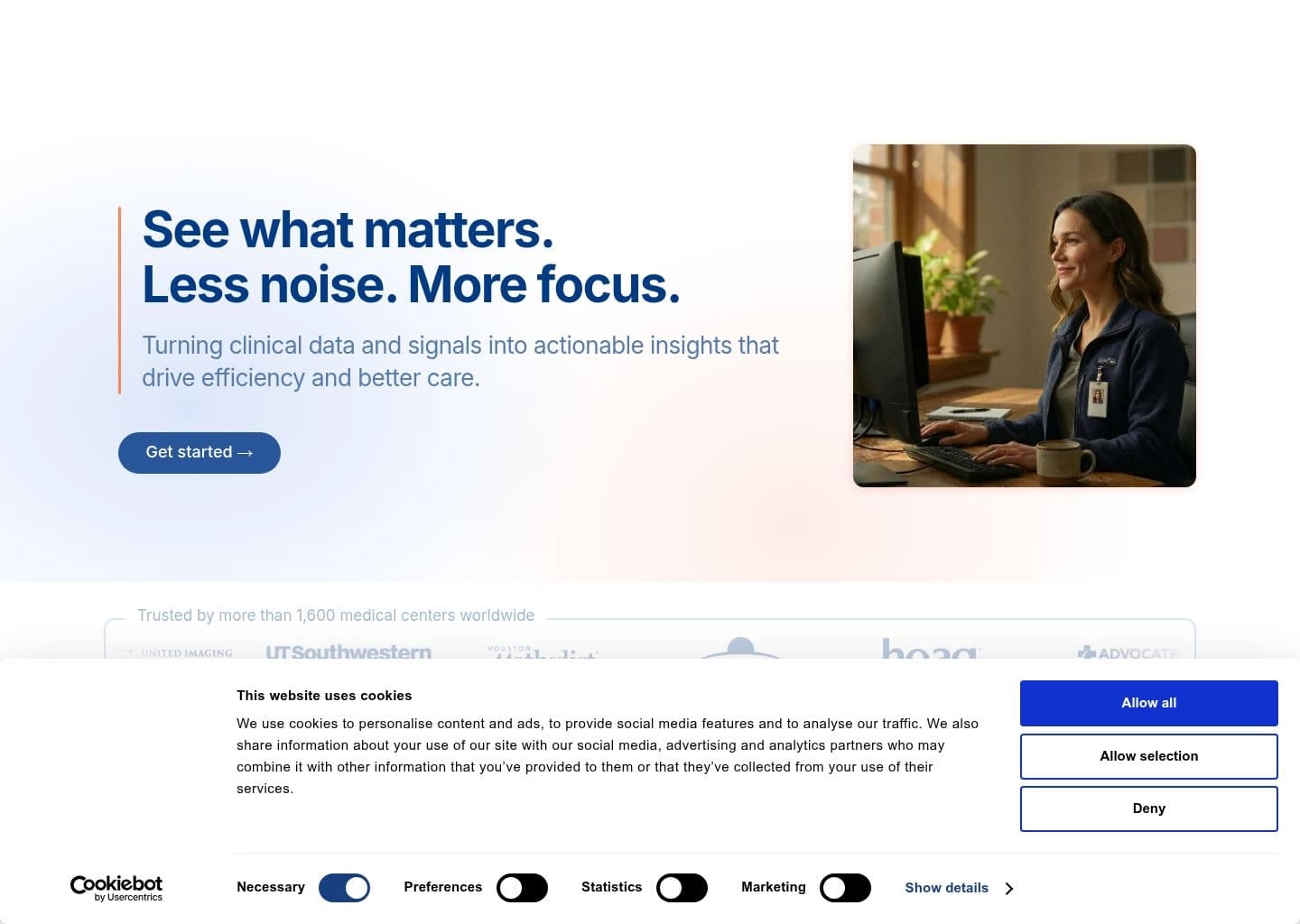 Aidoc Workspace Preview Aidoc user interface dashboard preview - Top Tempus AI alternative