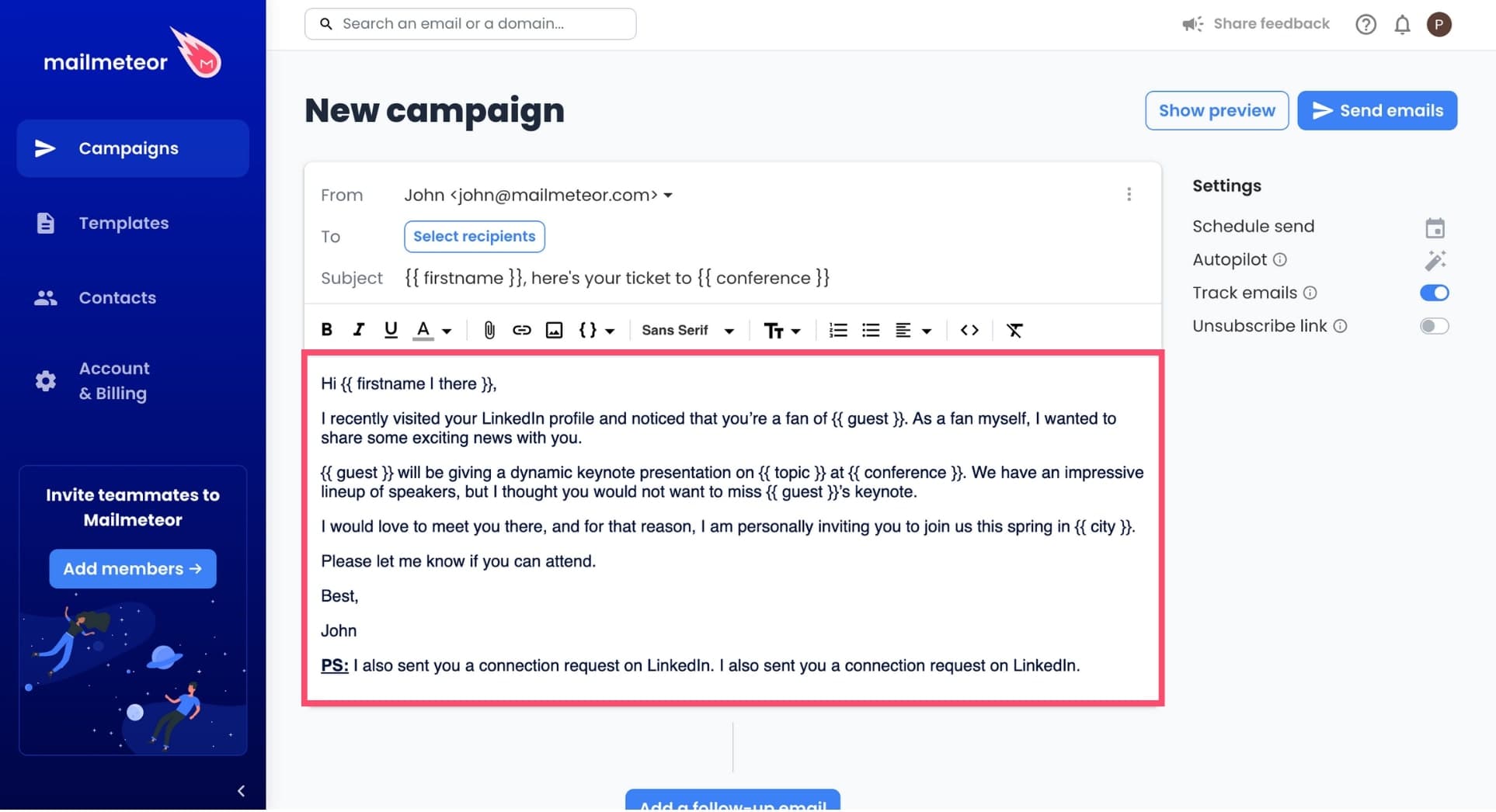 Mailmeteor screenshot 5