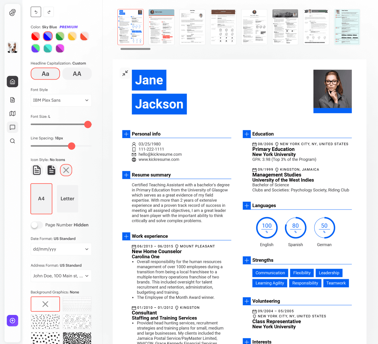 Kickresume screenshot 5