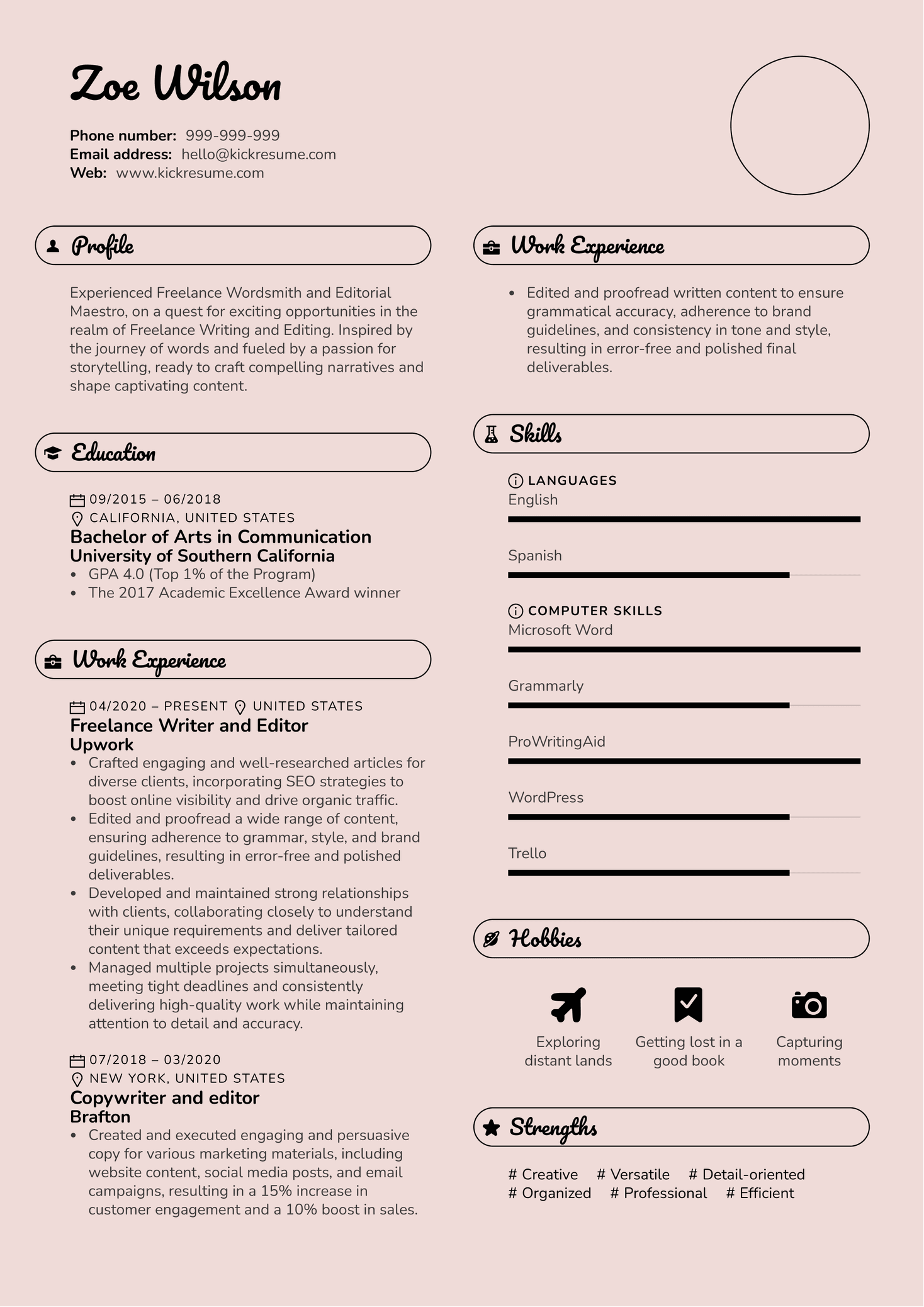 Kickresume screenshot 7