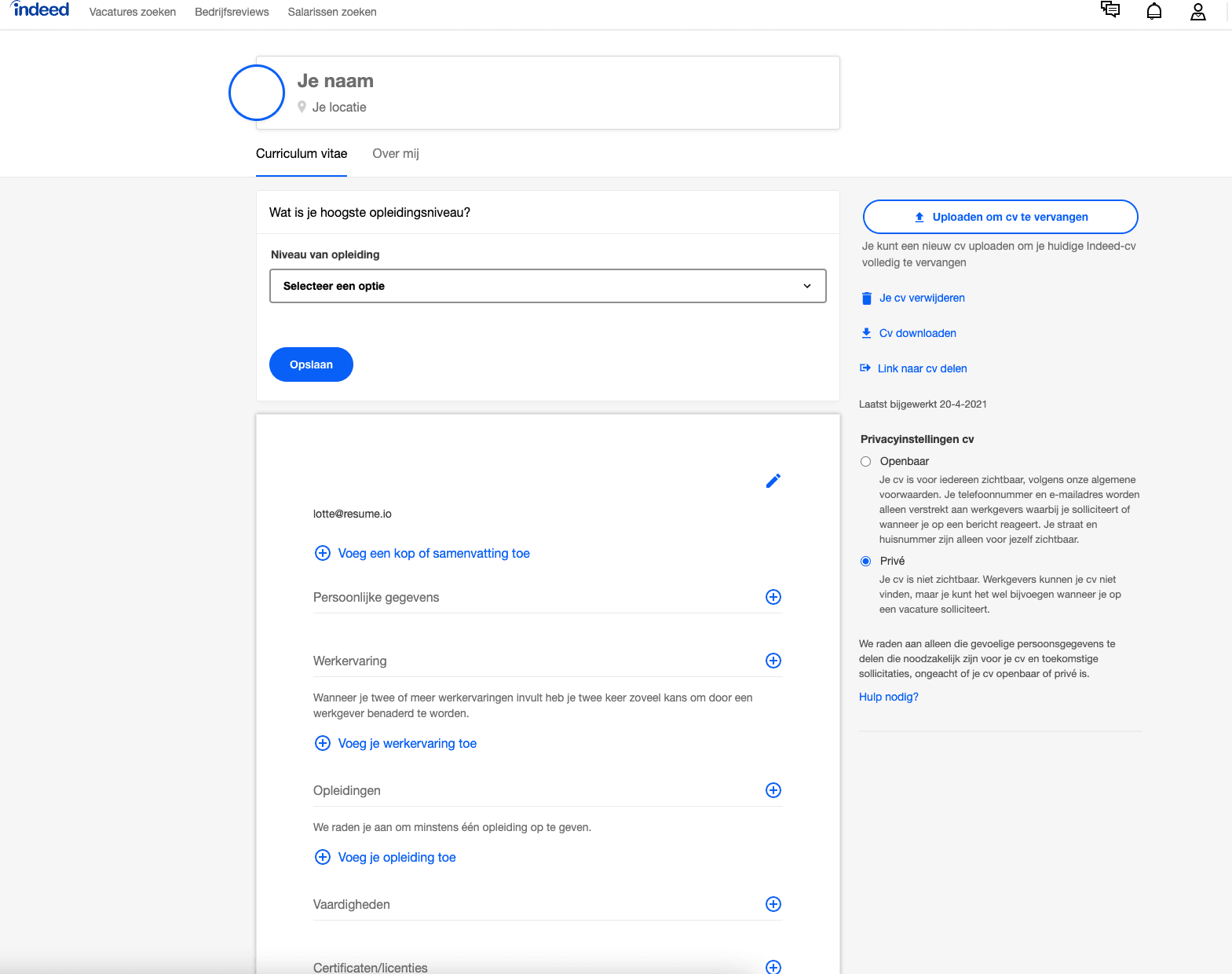 Resume.io screenshot 6