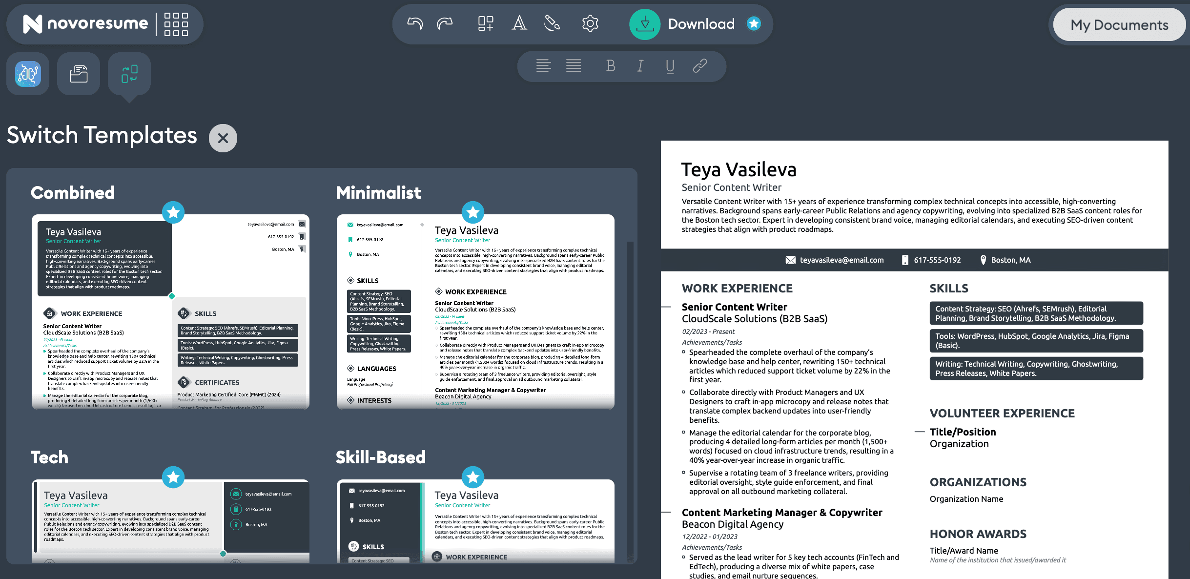 Novorésumé screenshot 5
