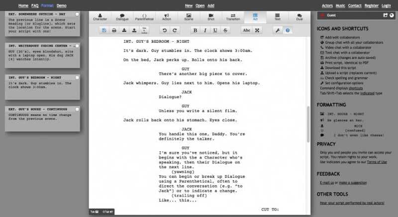 WriterDuet screenshot 4