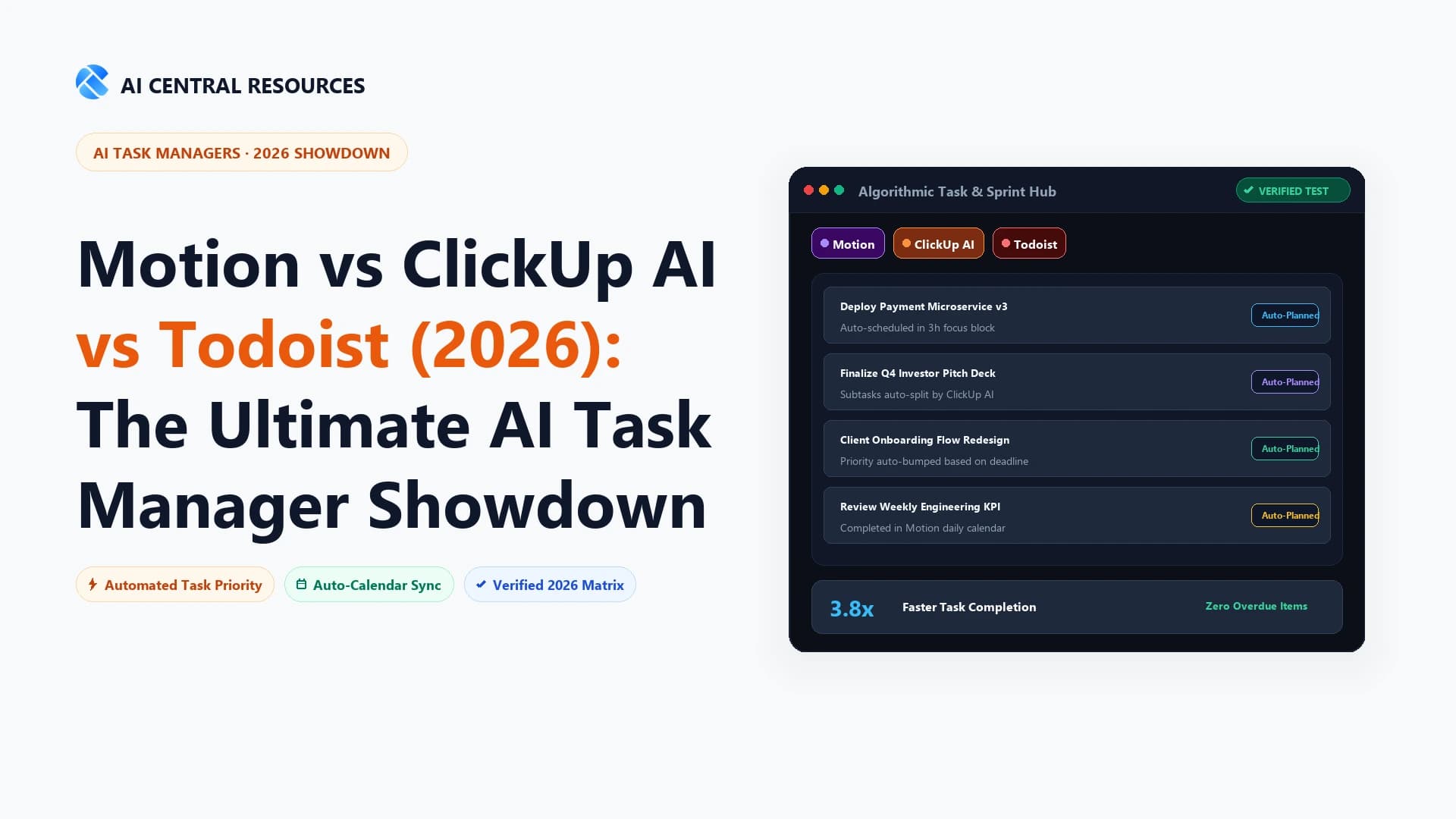 Motion vs ClickUp AI vs Todoist (2026 Task Showdown)