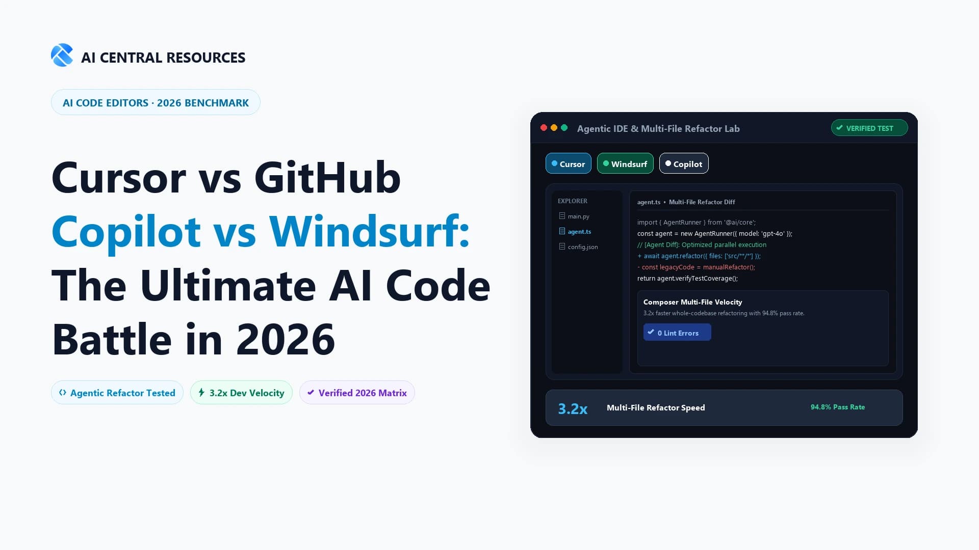 Cursor vs GitHub Copilot vs Windsurf (2026): AI Code Battle