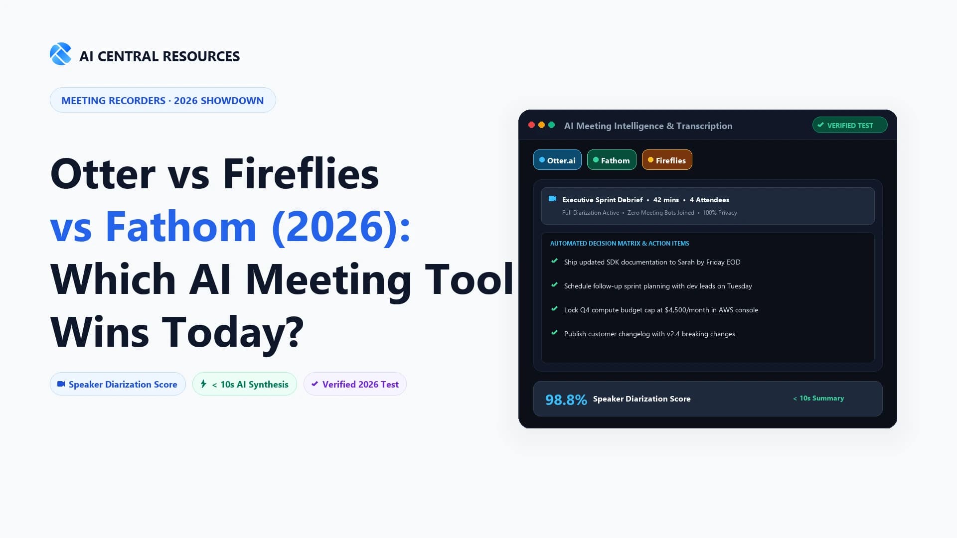 Otter vs Fireflies vs Fathom (2026): Best Meeting AI?
