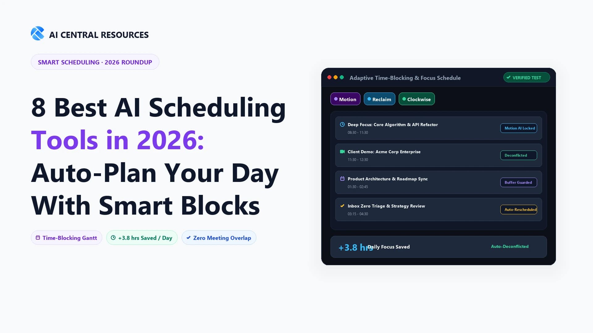 8 Best AI Scheduling Tools in 2026: Auto-Plan Your Day