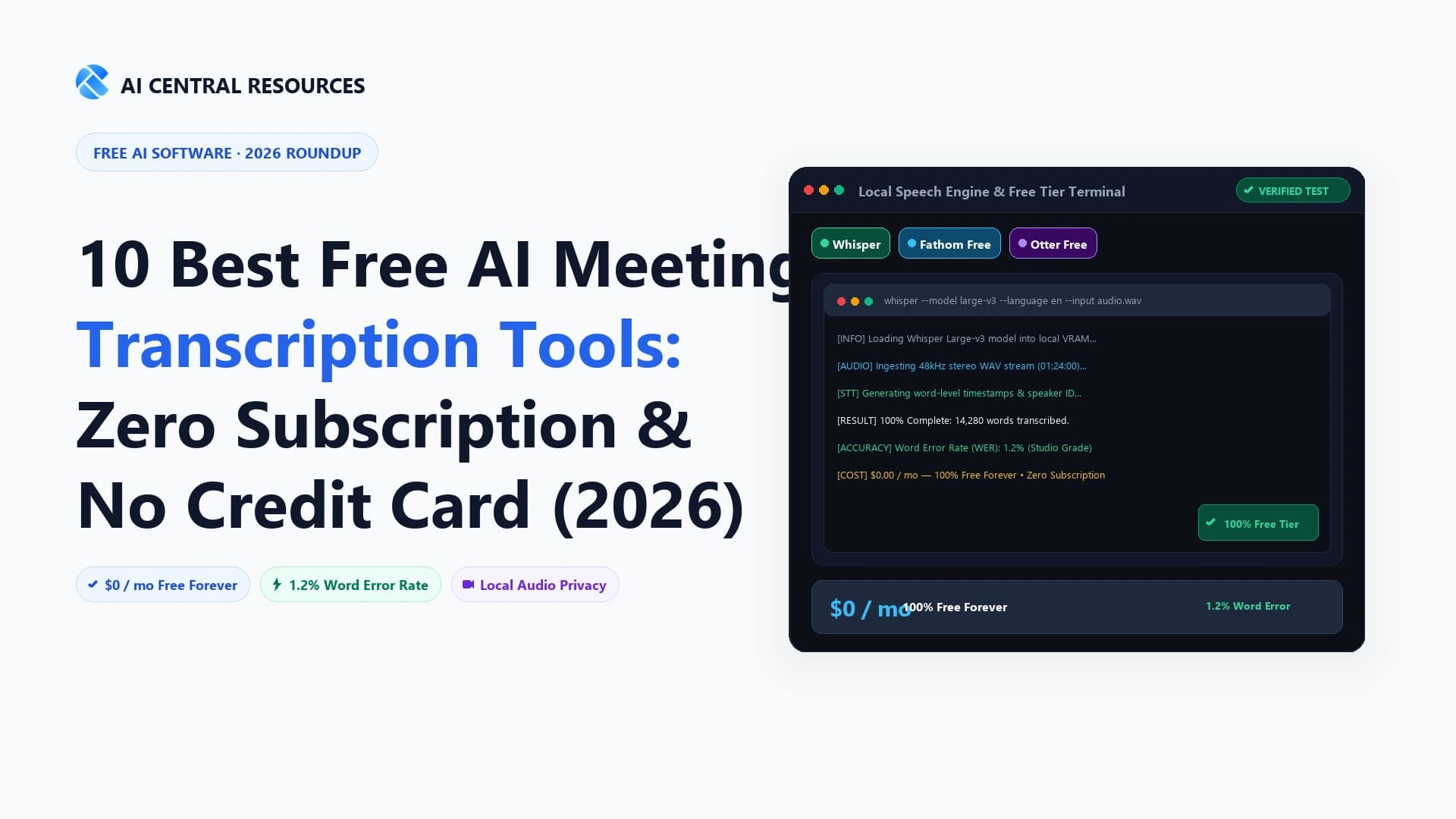 10 Best Free AI Meeting Transcription Tools in 2026 (No Credit Card Required)