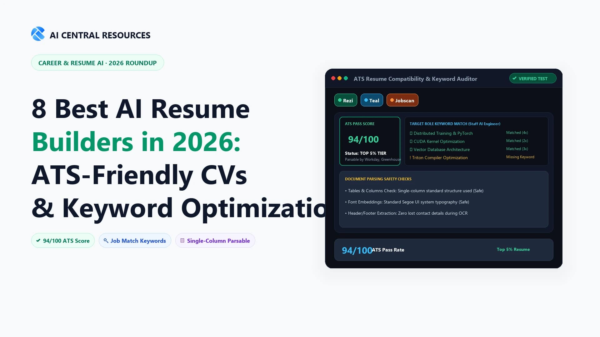 8 Best AI Resume Builders & CV Writers in 2026 (ATS-Tested & Reviewed)