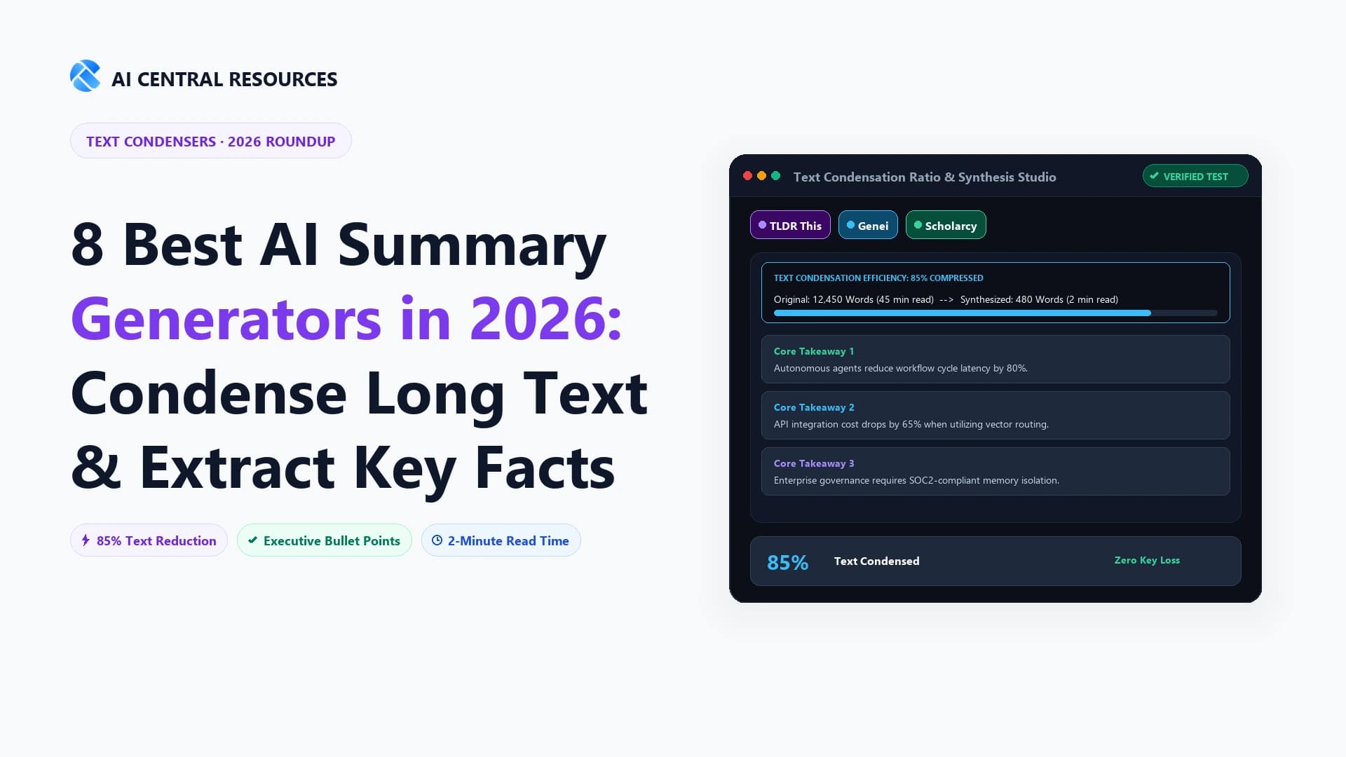 8 Best AI Summary Generators & Text Condensers in 2026 (Tested for Accuracy & Length)