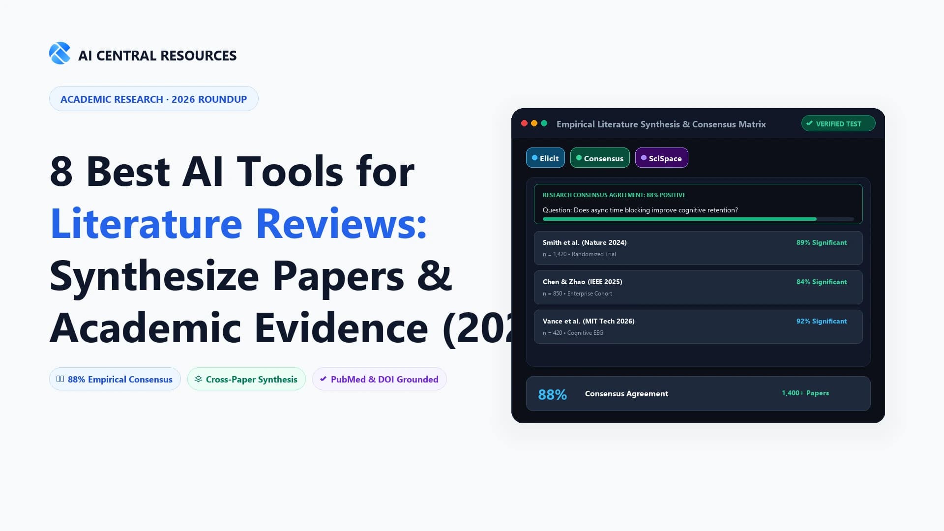 8 Best AI Tools for Literature Reviews & Academic Research in 2026 (Tested for Accuracy & Citations)