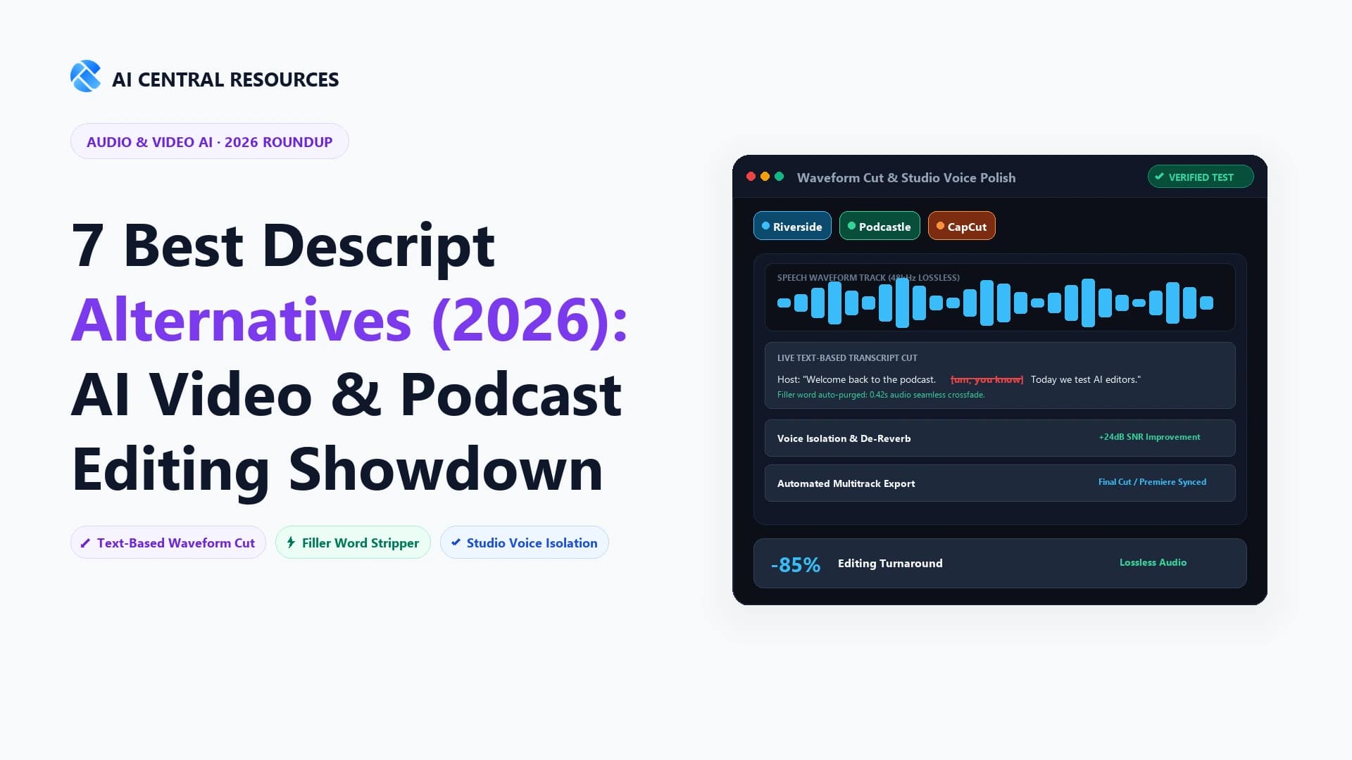 7 Best Descript Alternatives for Video & Podcasts (2026)
