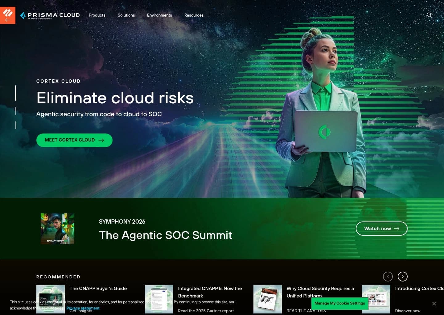 Prisma Cloud Workspace Preview Prisma Cloud user interface dashboard preview - Top Orca Security alternative