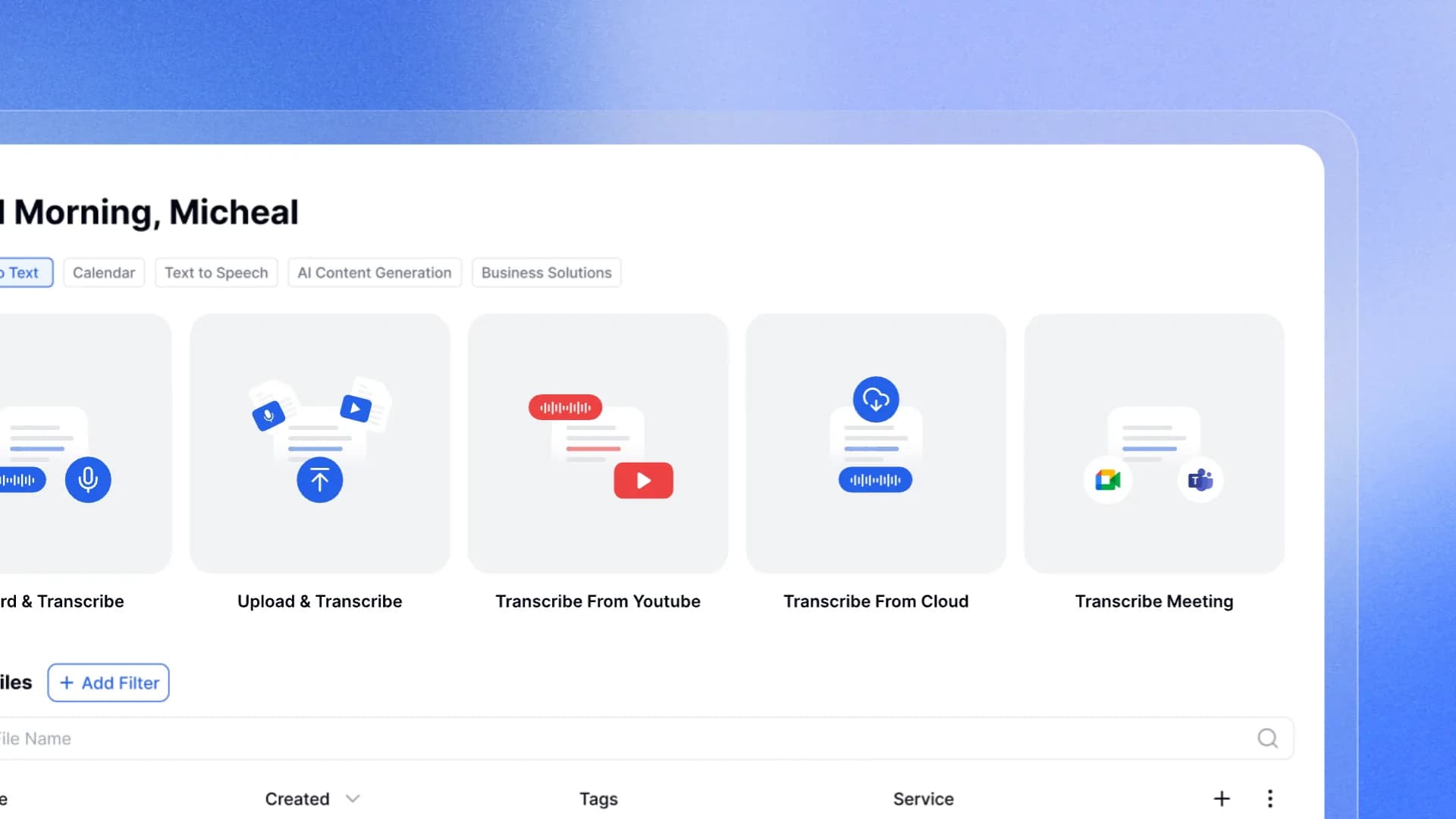 Transkriptor screenshot 5